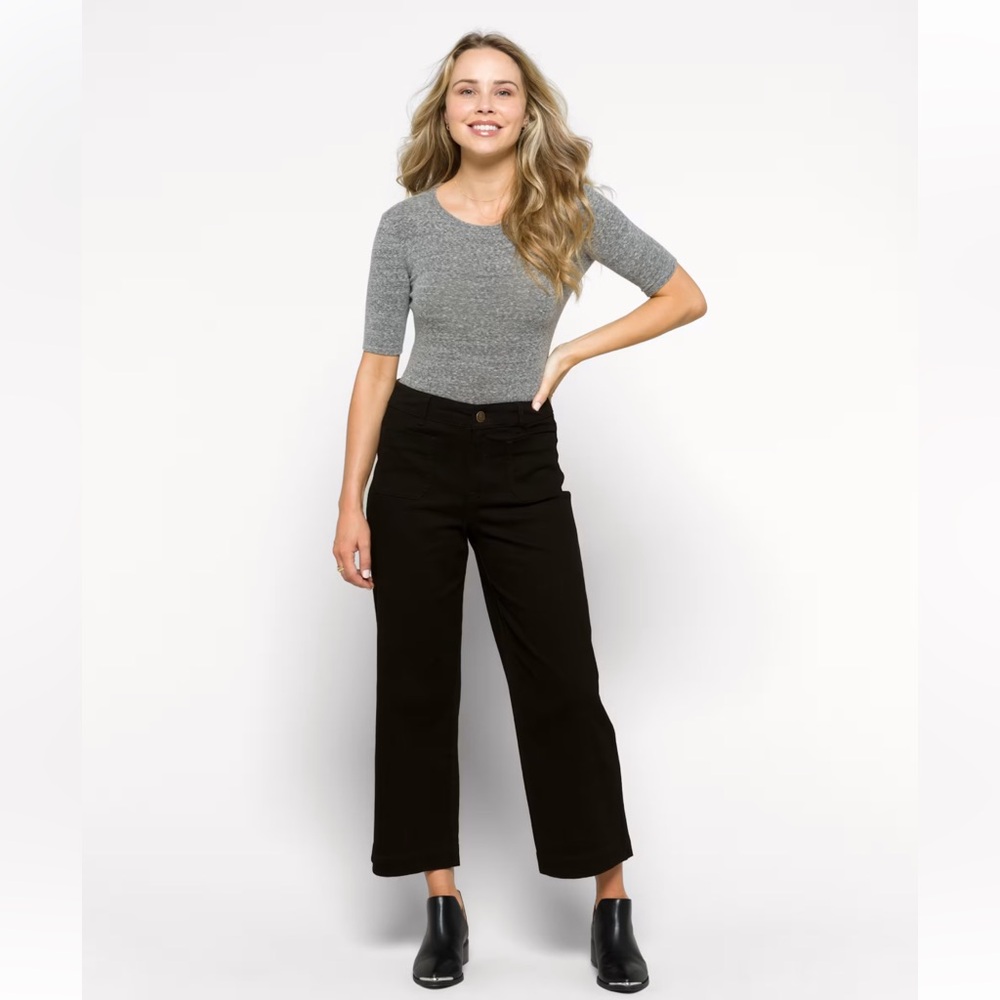 One 5 One Veda wide leg cropped pants